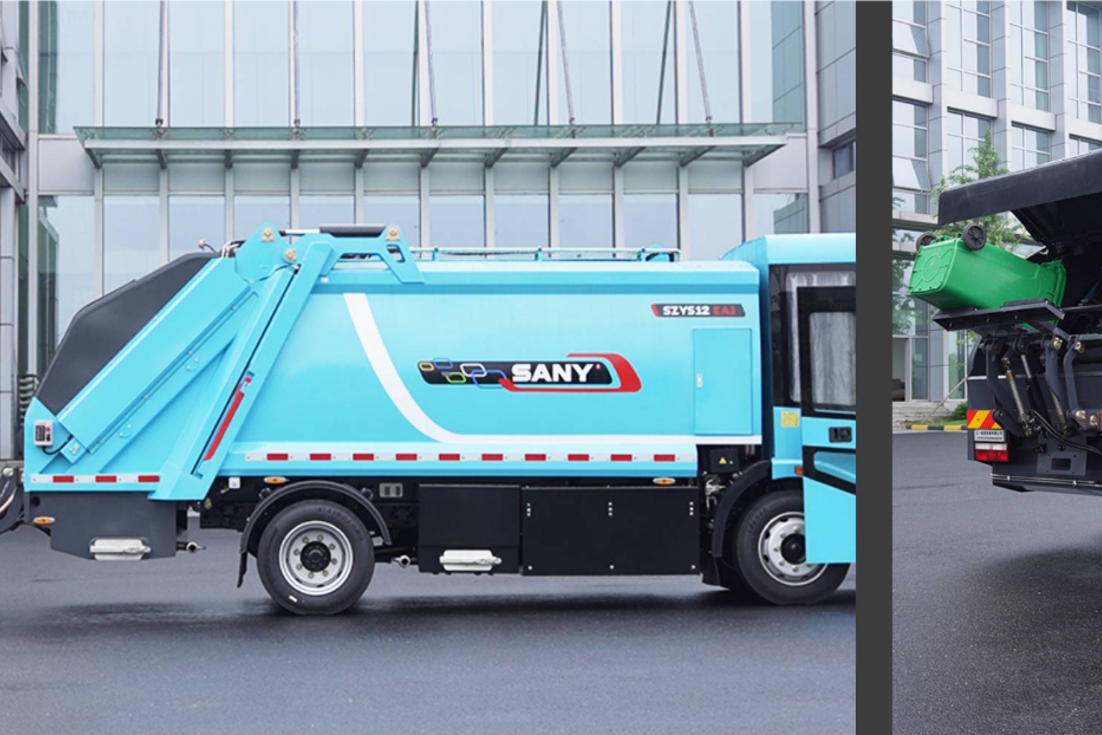 三一 純電(diàn)動低入口壓縮式垃圾車(chē)